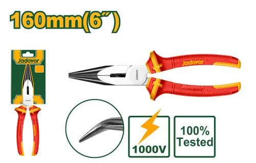Clește cu vârf curbat izolat electric 1000V 160mm Jadever