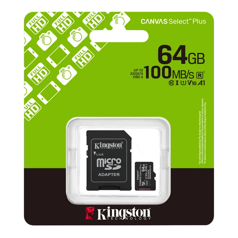 Card de Memorie Kingston Canvas Select Plus, 64GB (SDCS3/64GB)