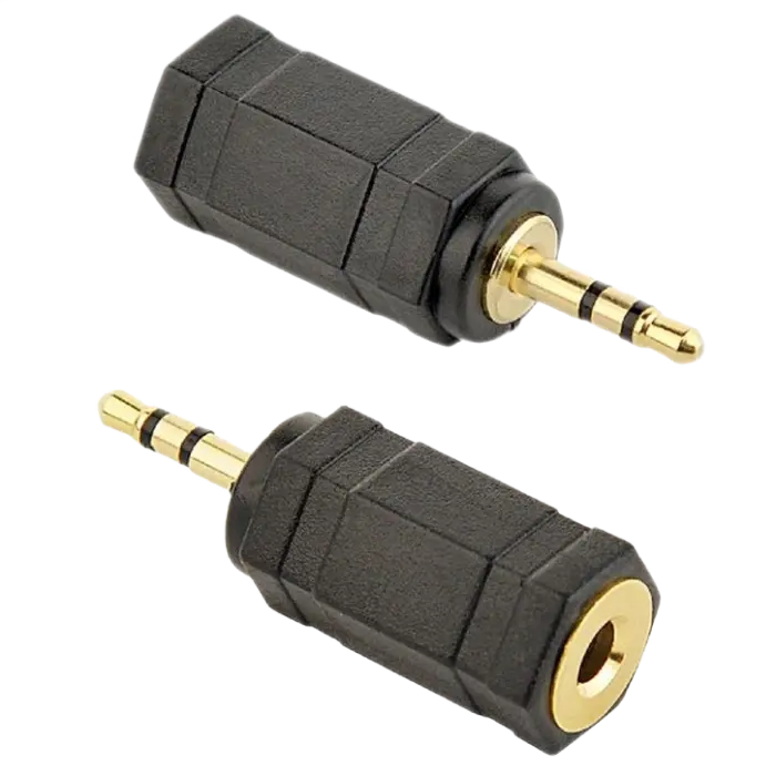 Audio Adaptor Cablexpert A-3.5F-2.5M, 3.5mm 3-pin (F) - 2.5mm 3-pin (M), Negru