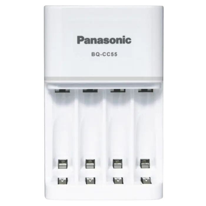 Încărcător Acumulatori Panasonic BQ-CC55E, Alb