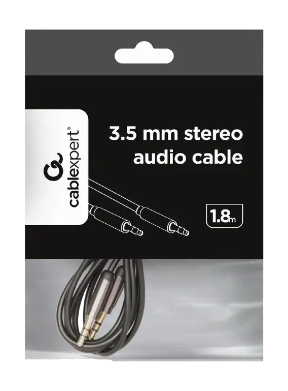 Cablu audio Cablexpert CCAP-444-6, 3.5mm 3-pin (M) - 3.5mm 3-pin (M), 1,8m, Negru
