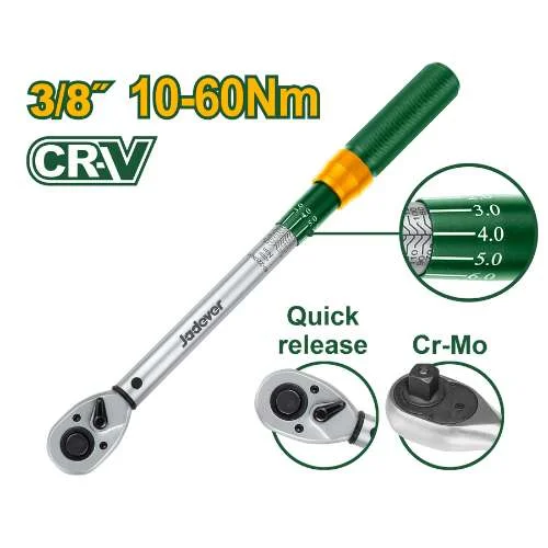 Cheie dinamometrică 3/8" 10-60Nm (305mm) JDWQ1D38 Jadever