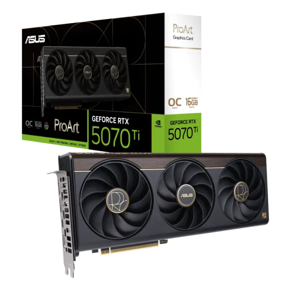 Placă Video ASUS PROART-RTX5070TI-O16G, 16GB GDDR7 256bit