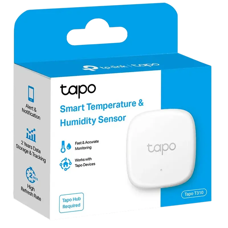 Smart senzor de temperatura și umiditate TP-LINK Tapo T310, Alb
