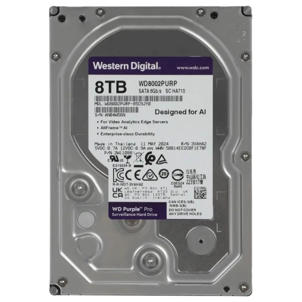 Unitate HDD Western Digital WD Purple Pro, 3.5", 8 TB <WD8002PURP>