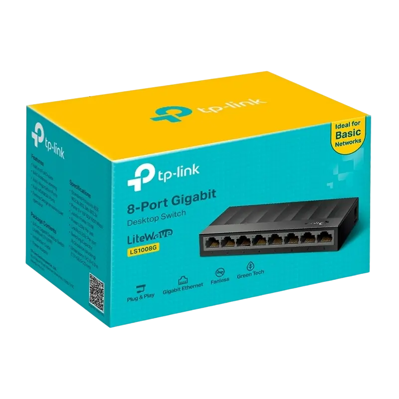 Switch de rețea TP-LINK LS1008G, 8x 10/100/1000 Mbps