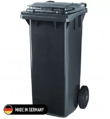 Tomberon din plastic 120 L (negru) Germania