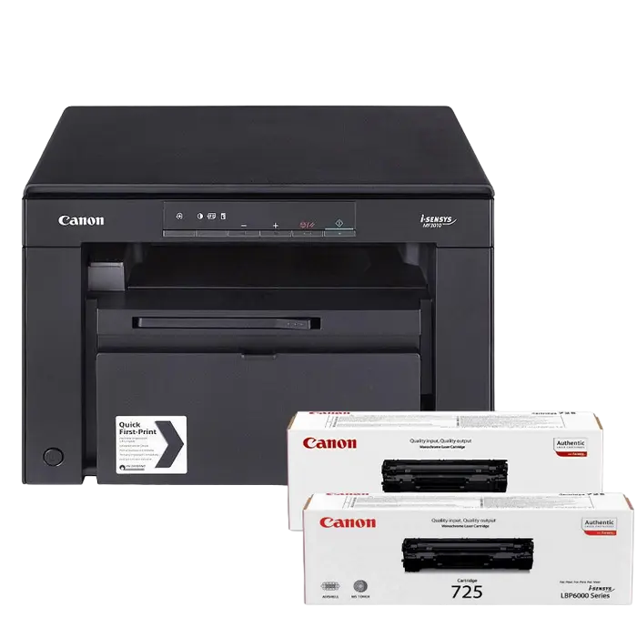 Multifunctional laser Canon MFD i-Sensys  MF3010 Bundle, & CRG725 x 2 pc, Negru