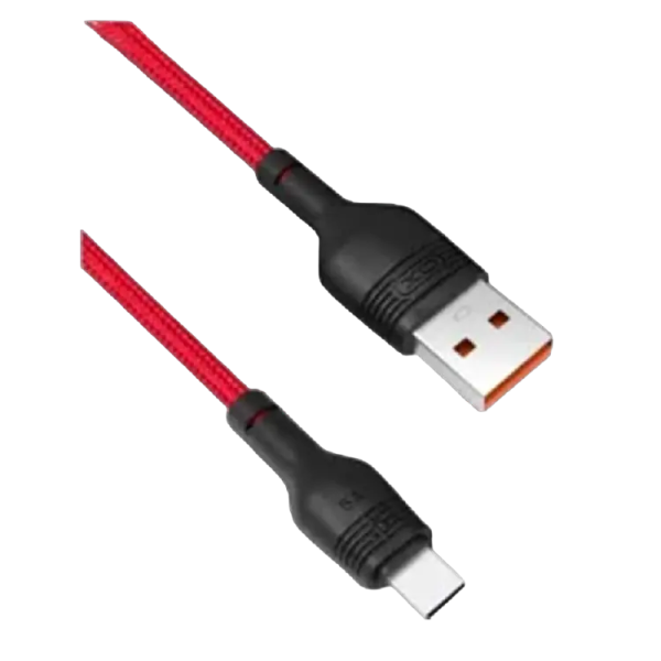 Cablu încărcare și sincronizare XO NB55, USB Type-A/USB Type-C, 1m, Roșu