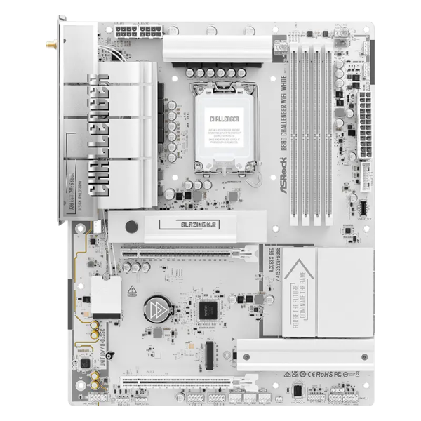 Placă de bază ASRock B860 CHALLENGER WIFI WHITE, LGA1851, AMD B860, ATX