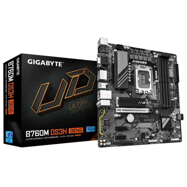 Placă de bază Gigabyte B760M DS3H GEN5, LGA1700, Intel B760, Micro-ATX