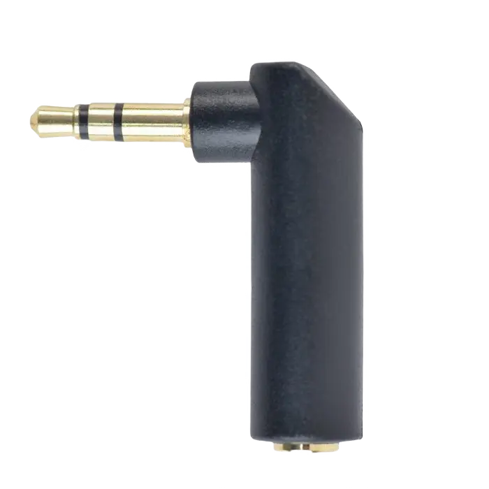 Audio Adaptor Cablexpert A-3.5M-3.5FL, 3.5mm 3-pin (F) - 3.5mm 3-pin (M), Negru
