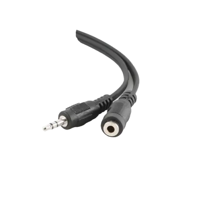 Cablu audio Cablexpert CCA-423-2M, 3.5mm 3-pin (F) - 3.5mm 3-pin (M), 2m, Negru