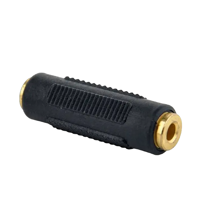 Audio Adaptor Cablexpert A-3.5FF-01, 3.5mm 3-pin (F) - 3.5mm 3-pin (F), Negru