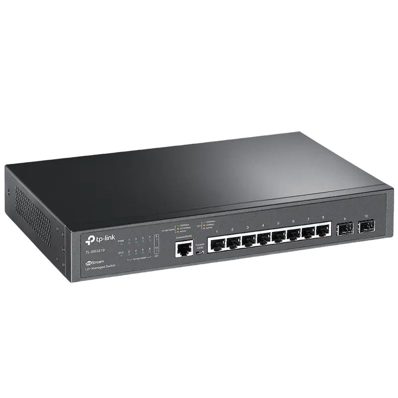 Switch de rețea TP-LINK TL-SG3210, 8x 10/100/1000 Mbps