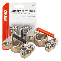 03846 Cleme pentru baterie din alama cu auto-stringere, 2 buc.