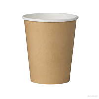 Pahar din hârtie de unică folosință ACCAS Kraft, 250 ml, 8 OZ, 50 buc.