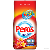 PEROS Detergent praf automat 9 kg, ambalaj moale White & Colors / rufe albe si colorate / orange /3969