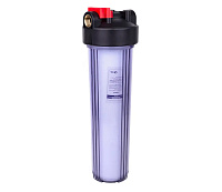 Corp pentru filtru mecanic ITAL BB 20 1" 4.5"x20" – FH20BB-CL-BT (transparent - filet din alamă)