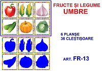 FR-13 Joc cu cleşte Fructe şi legume - umbre