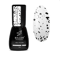 Siller Black Crumbs Top nr.2 – top fără strat lipicios, cu filtre UV și firimituri, 8 ml
