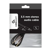 Cablu audio Cablexpert CCAP-444-1M, 3.5mm 3-pin (M) - 3.5mm 3-pin (M), 1m, Negru