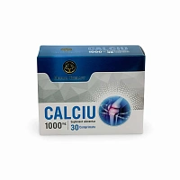 Calciu 1000 mg, 30 comprimate – Supliment alimentar pentru oase și dinți
