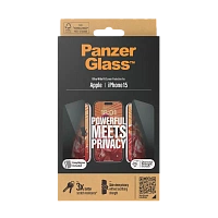 Sticlă de protecție PanzerGlass iPhone 15 UWF Privacy wA, Transparent