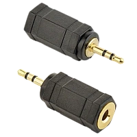 Audio Adaptor Cablexpert A-3.5F-2.5M, 3.5mm 3-pin (F) - 2.5mm 3-pin (M), Negru
