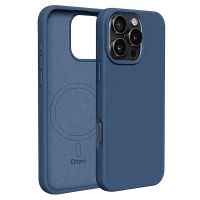 Husă Etteri Silicone Mag case penru iPhone 16 Pro, Albastru-închis