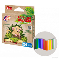 Creioane color cerate ZOO hexagon 8*90 24 cul  12C 866-08  Луч