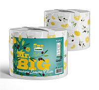 Mr.Big lemon&olive  Prosop pentru bucatarie 2str.,330 foi, 20*22 cm , 115m, 4 buc. in bax