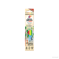 Creioane color Scoala Creatie din lemn triunghiular   6 cul  30C 1805-08  Луч