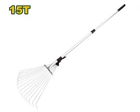 Greblă metalică evantai pentru frunze (15 dinți, negru) JDXW9A152 Jadever
