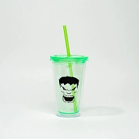 Pahar cu pai SuperHero Hulk 450 ml