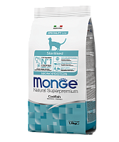MONGE dry cat sterilised Cod Fish 1,5 kg, hrană uscată pentru pisici sterilizate