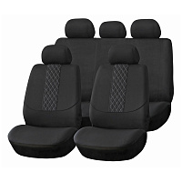 04602 Set universal de huse p-u scaune auto BLACK GAY Quilting  9pcs SC02