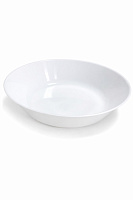 Salatiera plastic alba medie Ø22 cm, reutilizabila, PP, catering / bufet – NovaGreen