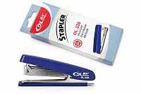 Capsator DL, 12 file, albastru, compatibil capse N10, capsator pentru scoala si birou