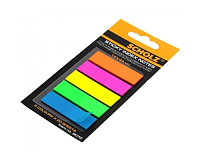 Semne de carte adezive colorate, notite adezive, 12 × 44 mm, 5 culori, 100 file (5 × 20 bucati), multicolor