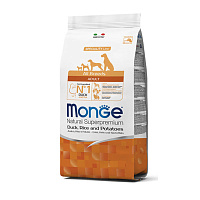 MONGE dry dog all breed adult Duck/Rice/Potatoes 12 kg, hrană uscată pentru câini
