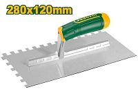 Gletieră dințată din oțel 280x120 mm (dinți 10x10 mm) Jadever