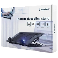 Suport de răcire pentru laptop Gembird NBS-1F17T-01, 17", Negru