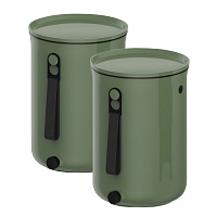 Set coșuri pentru compostare Bokashi Organko 2 Olive, 9.6L x 2