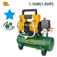 Compresor de aer fără ulei 6L 220-240V 1100W 8bar Jadever JDAP1A06