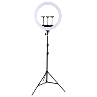 Lampă circulară Selfie Ring Light HQ-18 RGB, Negru