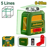 Nivelă laser cu linii verzi autonivelantă 360° 0-30m Jadever JDLE2M05
