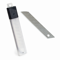 Set 5 cutii lame cutter 9 mm 4OFFICE, rezerve cutit utilitar lama segmentata pentru hartie carton folie, lame cutter birou, 10 buc/cutie