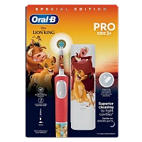 Periuță de dinți electrică Braun Pro Kids Lion King Special Edition, Roșu | Alb
