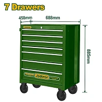 Dulap mobil pentru scule cu 7 sertare 688x458x885 mm JDCS2A07 Jadever